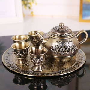 Service à thé en métal Pot de style moyen-orient Théière Thermos Tasse Stuff Jug Café Thé Dîner Service Teaglass <span class=keywords><strong>Cawa</strong></span> - Product Image 6