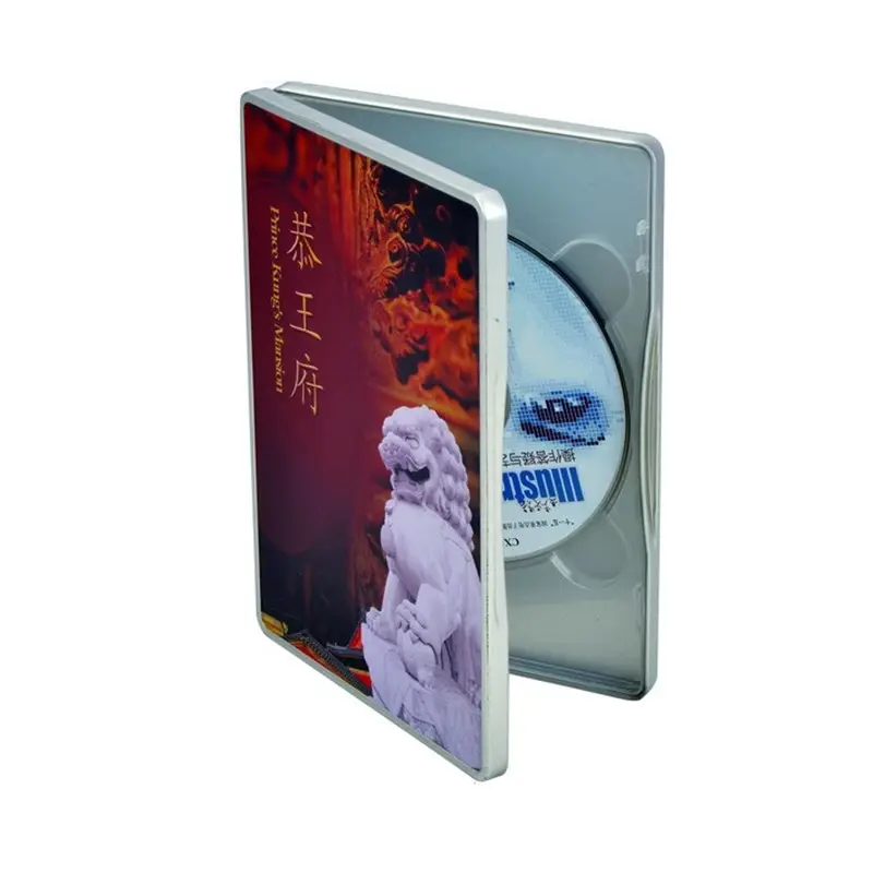 China fabricante OEM retangular metal CD/DVD armazenamento lata caixa dvd caso caixa