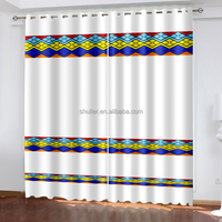 Habesha personnalisé éthiopien traditionnel Design fenêtre voilages Saba et Telet imperméable rideau 3D imprimé rideau de luxe