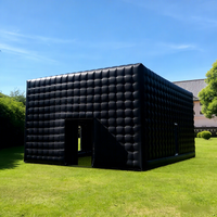 Tente gonflable professionnelle pour événements, discothèque personnalisée avec lumières, grande tente cube gonflable en PVC, tentes gonflables portables pour fêtes