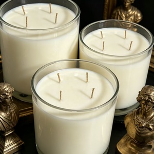 LANJ <span class=keywords><strong>Bougie</strong></span> en verre de 1500g, extra large, avec 4 mèches, faite à la main, bougies de luxe durables, vente en gros, décoration de Noël, aromathérapie - Product Image 5