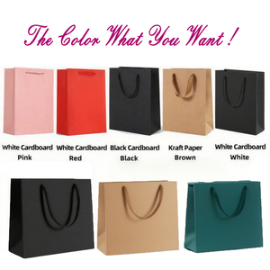 Sac de shopping personnalisé avec logo, en carton blanc de luxe, biodégradable, écologique, recyclable, avec lamination de maïs, ruban, pour vêtements, vente au détail, shampoing - Product Image 5