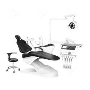 Sillón Dental Eléctrico con Escupidera Integrada de Plástico Blanco para Uso Odontológico - Product Image 1