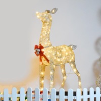 Grandes lumières extérieures de motif de famille de renne de la lumière 3D de décoration de Noël pour la décoration créative de vacances de centre commercial