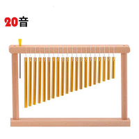 Barres Instrument Percussion Or/Argent 36 Note Tube Sonore Carillon Table Top Réglable Hauteur Bar Carillon Carillon Vent Carillon avec Maillet