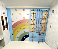 Mur d'escalade artistique pour enfants, structure d'escalade intérieure avec poignées pour chambre d'enfant, salle de jeux, maternelle