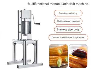 Machine à fabriquer des produits céréaliers 5L/7L, multifonction, pour le remplissage et la friteuse de <span class=keywords><strong>churros</strong></span>, 60 pièces/min, portable, pour bâtonnets de pâte frite style latin - Product Image 3