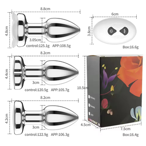 Plug anal vibrant lumineux sans fil et contrôlé par application avec fonction de massage, étanche IPX6 pour couples - Product Image 5