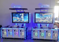 Console de jeu de tir VR en métal pour 4 joueurs pour parc d'attractions, simulateur de bataille de tir en ligne, borne d'arcade à monnayeur avec garantie d'un an