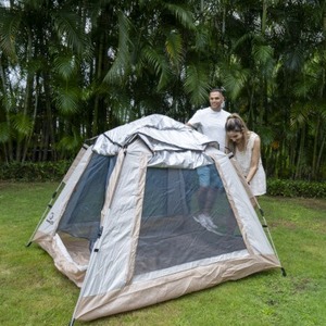Tente pop-up ZP 210x210x145cm, double couche, imperméable, ouverture automatique rapide, pour 3-4 personnes, camping en plein air - Product Image 3