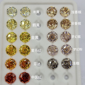 Wuzhou พลอยพลอยเพชรสวิสตัดรูปดอกกุหลาบ8x8 5A จากโรงงาน - Product Image 3