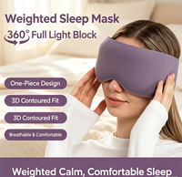 WANGSONOLE Nouveau Masque de Sommeil Lesté à Pression avec Sangle Velcro pour Apaiser la Zone des Yeux, Réduire la Fatigue et Favoriser un Endormissement Plus Rapide