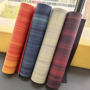 เสื่อโยคะ PVC สำหรับออกกำลังกายที่บ้าน ขนาด 5 มม. สีรุ้งหลากสี กันลื่น ทนทานต่อการสึกหรอ นุ่ม กันน้ำ ใช้สำหรับกระโดดเชือก คาร์ดิโอ และฟิตเนส - Product Image 1