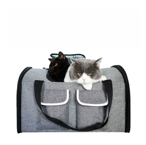 Katlanabilir evcil hayvan taşıyıcı kedi seyahat çantası büyük kapasiteli kedi taşıma çantası giden 2 kediler evcil hayvan sırt çantası - Product Image 1