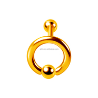 Piercing corporel personnalisé anneau de perle captive de grand calibre anneau d'oreille anneaux de piercing à action de ressort