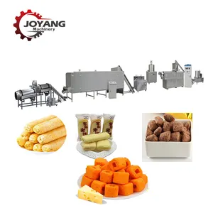 Máquina para hacer alimentos con relleno de núcleo, bocadillos, almohada, chips de maíz rellenos con línea de producción de chocolate