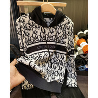 Nuevo conjunto de ejercicio, suéter plisado con capucha y letras de color de contraste, pantalones ajustados, conjunto de 2 piezas para mujer