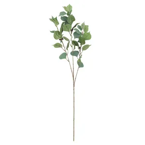 Vente en gros de feuilles de tilleul artificielles de noël avec des feuilles de fruits en plastique, décoration de feuilles d'eucalyptus