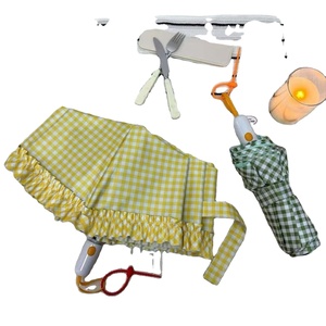 Parapluie pliant automatique anti-rebond style princesse en dentelle, moderne et minimaliste, idéal pour les cadeaux d'affaires, protection pluie et soleil - Product Image 1