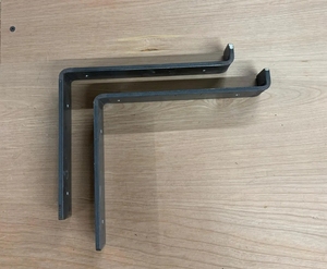 ที่ยึดผนังเหล็กเปลือย225มม. ชั้นวางของสำหรับอุตสาหกรรมหนักและบอร์ดนั่งร้านชั้นวางหนังสือสำเร็จรูปสีดำ - Product Image 2