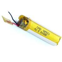 Pochette de batterie au lithium polymère cylindrique rechargeable 3.7v 130mah Ion 08310