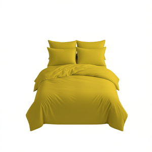 Juego de Sábanas de Algodón Amarillo, Tamaño Francés, Incluye Fundas de Almohada - Product Image 3