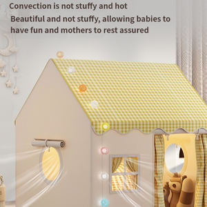 बच्चों के खिलौने के लिए रंगीन तंबू बच्चों के कमरे के लिए दरवाजे के साथ घर के नरम कपड़े खेलते हैं, जो बच्चों के कमरे के लिए टिकाऊ हैं। - Product Image 2