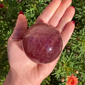 Esfera de cristal de cuarzo rojo natural al por mayor, bola de piedra preciosa curativa de alta calidad para decoración del hogar - Product Image 3