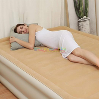 Matelas gonflable portable de luxe pour l'extérieur Coussin pour matelas gonflable Lit de plage superposé Lit gonflable électrique pour voiture