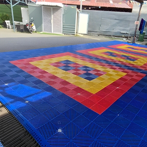 Alfombra de Plástico Modular para Exteriores, Antideslizante, con Drenaje, para Hospitales, Talleres de Reparación de Automóviles, Lavaderos de Autos, Garajes, de Polipropileno - Product Image 3