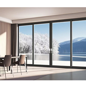 Nuovo Design in alluminio <span class=keywords><strong>porta</strong></span> scorrevole in vetro resistente <span class=keywords><strong>per</strong></span> uso esterno <span class=keywords><strong>per</strong></span> ville salotti struttura sottile cina all'ingrosso della fabbrica - Product Image 2