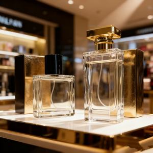 Botella de Vidrio Rectangular para Perfume con Pulverizador, 30/50 ml, Fabricante Yabeli, Pulverizador Cuadrado Vacío de Aluminio Plateado - Product Image 2