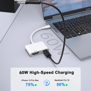 Adaptador USB-C HDTV <span class=keywords><strong>4K</strong></span> con Cable Trenzado de Nailon, Compatible con iPhone, iPad, MacBook, <span class=keywords><strong>Galaxy</strong></span>, Surface, Conector HDMI, Adaptador VGA, Hub USB - Product Image 2