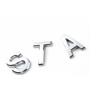 Autocollants de lettres pour plaque <span class=keywords><strong>d</strong></span>'immatriculation de voiture en gros, finition métallique chromée, lettres A-Z, accessoires de voiture extérieurs, plaque <span class=keywords><strong>d</strong></span>'immatriculation - Product Image 5