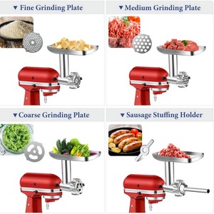 Accessoires pour hachoir à viande pour les mélangeurs de table <span class=keywords><strong>KitchenAid</strong></span> K-28/29/49, hachoir à viande en métal avec tubes à saucisses - Product Image 6
