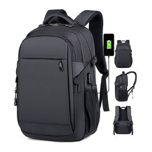 Custom Logo Waterproof Unisex National Style Business Anti Theft School USB Zipper <b>Black</b> Laptop Computer Bag Travel <b>Backpack</b> - Product Image 1