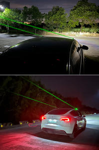 Lumière <span class=keywords><strong>laser</strong></span> clignotante verte décorative rechargeable pour voiture Lumière pilote à distance de toit automobile Pluie Brouillard Météo Anti-fatigue - Product Image 3