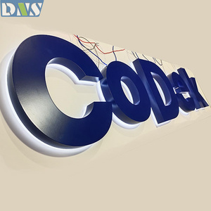 Bảng Chữ Cái Màu Xanh LED Ánh Sáng Dấu Hiệu 3D Backlit Kênh Chữ Cho Xây Dựng Dấu Hiệu Điện Tử Với Xây Dựng Trở Lại Ánh Sáng Biển - Product Image 5