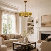 Lustre rétro américain de concepteur de luxe post-moderne de Style français du milieu du siècle pour Villa modèle salon salle à manger lampes suspendues