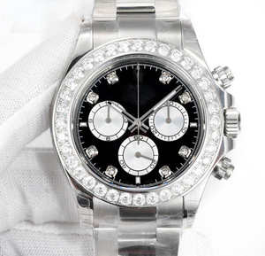 Reloj Mecánico de Acero Inoxidable para Hombre, Cronógrafo con Diamantes, Pantalla Analógica, Correa de Acero, para Hombres de Negocios, Gran Venta 2025 - Product Image 1