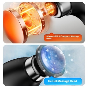 Masajeador de espalda portátil y pistola de masaje plegable de tejido profundo con calor y frío para músculos/cuello/cuerpo - Product Image 3