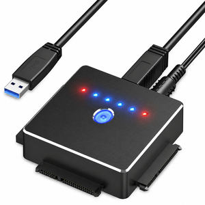 Adaptador convertidor de disco duro <span class=keywords><strong>FIDECO</strong></span> USB 3.0 a SATA IDE con función de clonación para HDD/SSD de 2.5 y 3.5 pulgadas - Product Image 1