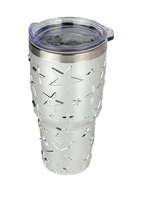 Nouveau modèle, série de gobelets à eau en plastique à texture étoilée, ensemble de cinq pièces avec paille, cadeaux d'affaires, réutilisables et écologiques, 24 oz