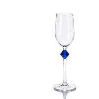 Verre à vin rond bleu classique, fait main, écologique, type gobelet