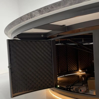 Drehbarer Luxuriöser Moderner Marmor-Esstisch und Stuhl-Set. Italienischer Runder Esstisch im Luxuriösen Stil Hochwertiges Design.