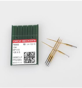 Aghi Dbx1 per Macchina <span class=keywords><strong>da</strong></span> Cucire Industriale Piatta Importati dalla Germania <span class=keywords><strong>da</strong></span> Groz, <span class=keywords><strong>Ago</strong></span> Dorato <span class=keywords><strong>Ago</strong></span> Argentato - Product Image 1