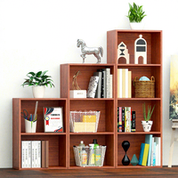 Bibliothèque en bois à 3 couches de style simple adaptée au bureau à domicile, au salon, à la chambre à coucher, au présentoir de rangement de bandes dessinées