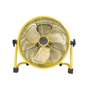 12 Inch Battery Rechargeable Fan Portable DC 12V Powerful Air Flow Quiet Battery Rechargeable Fan Travel Outdoor Orange