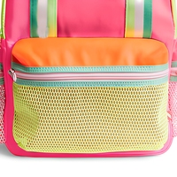 Sac à dos scolaire léger et coloré en nylon imperméable pour enfants avec compartiment pour bouteille d'eau