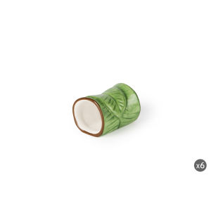 Porte-serviettes Excelsa Foliage en céramique 5,5x4x4,5 cm vert, lot de 6 - Product Image 3